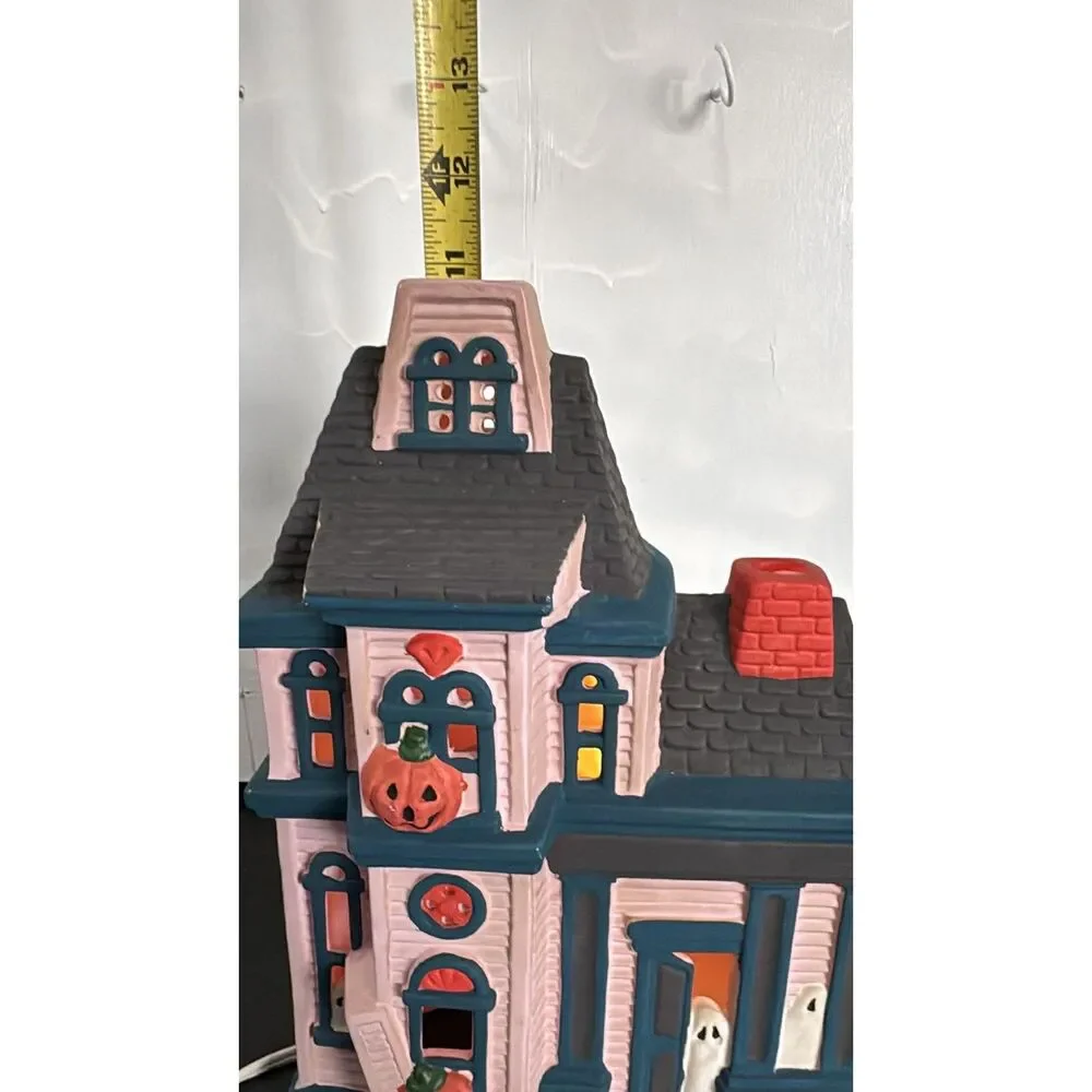 Pacific Rim Electric Ghost House Halloween Ceramic Vintage WORKS